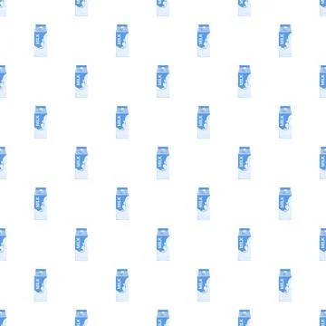 Milk cartons creating a seamless dairy packaging pattern Illustrazione stock