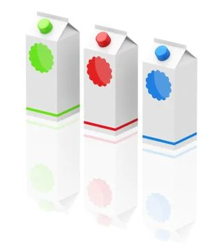 Milk cartons Stock Illustration