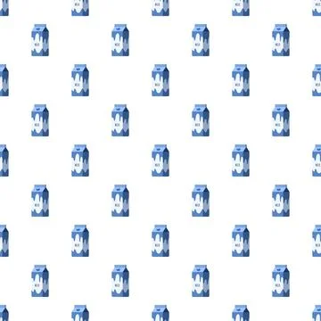 Milk cartons seamless pattern for dairy background Stock Illustration