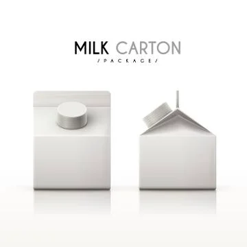 Milk cartons set Stock Illustration