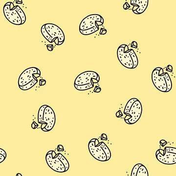 Milk cheese food slice vector seamless pattern Illustrazione stock