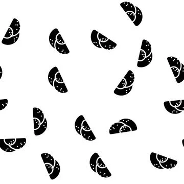 Milk cheese glyph vector seamless pattern Stock Illustration