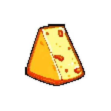 Milk cheese pixel art vector illustration Stock Illustration