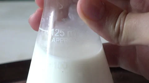 Milk chemical testing pasteurization Stock Footage 64717845