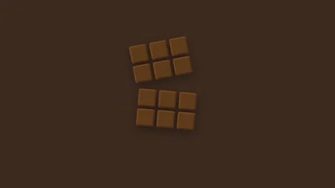 Milk Chocolate Bar Snapping into Pieces with Smooth Motion Graphic Animation Видео 346007189
