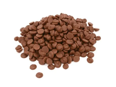 Milk chocolate chips Stock Photos