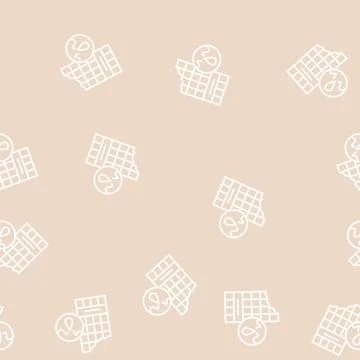 Milk chocolate line seamless pattern Stock Illustration