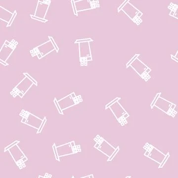 Milk chocolate line vector seamless pattern Stock Illustration