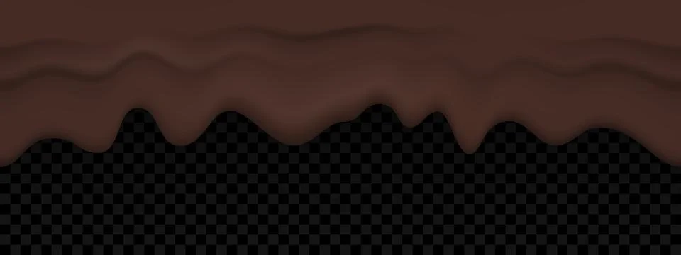 Milk chocolate liquid texture. Vector dripping cream cocoa seamless backgroun Stock-Illustration
