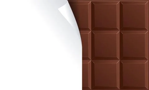 Milk Chocolate Package Blank for Advertizing. Vector Stock Illustration