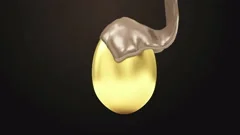 4K Animation of Empty Chocolate Egg Open, Stock Video