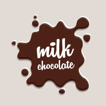 Milk chocolate splash 스톡 일러스트