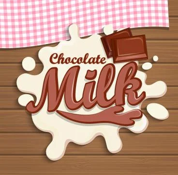 Milk chocolate splash. Stock Illustration