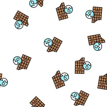 Milk chocolate vector seamless pattern Stock Illustration