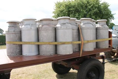 Milk Churns. Stock Photos
