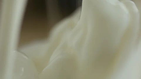 Milk Closeup Stock Footage 128201104