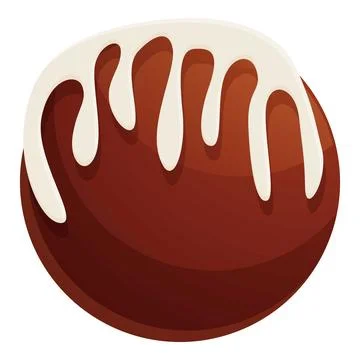 Milk cocoa bomb icon cartoon vector. Candy ball 스톡 일러스트
