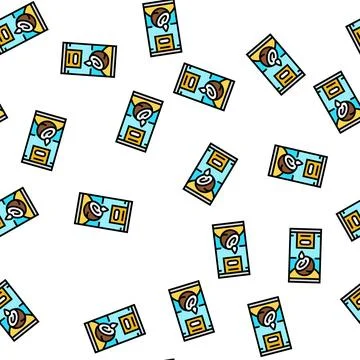 Milk coconut coco vector seamless pattern Stock Illustration