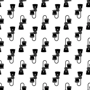 Milk coffee maker pattern seamless vector Stock Illustration