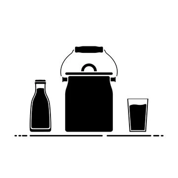 Milk container. Stock Illustration