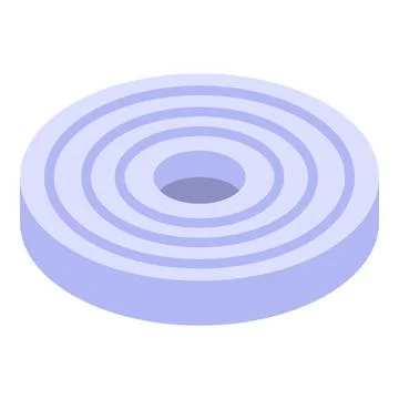 Milk cookie icon, isometric style Stock Illustration