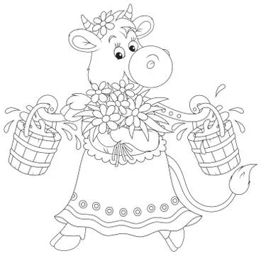 Milk Cow Stock Illustration