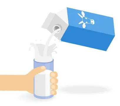 Milk creating splash Stock Illustration