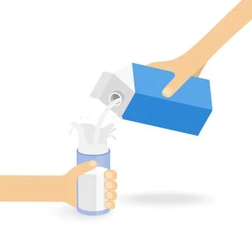 Milk creating splash Stock Illustration
