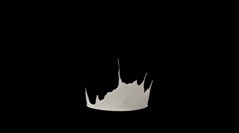 Milk Crown Splash 003 360 Crown Front Stock Footage 62939226
