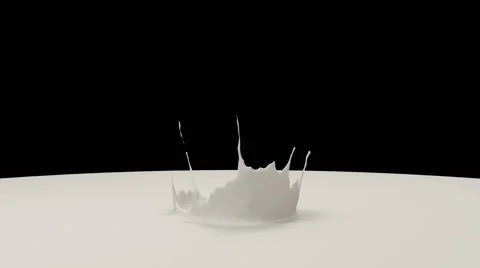 Milk Crown Splash 003 360 Full Stock Footage 62939403