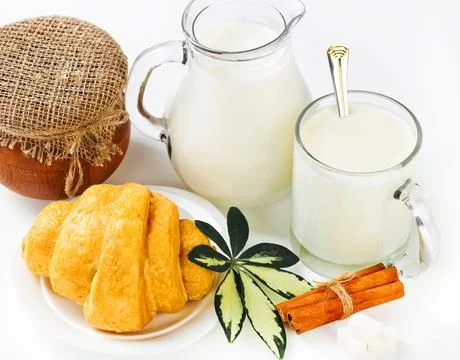 Milk in a cup Stock Photos