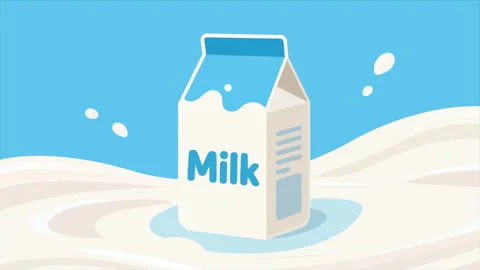 Milk day package Stock Footage 337324131
