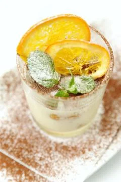Milk dessert. Foto stock