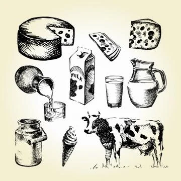 Milk draw Stock Illustration