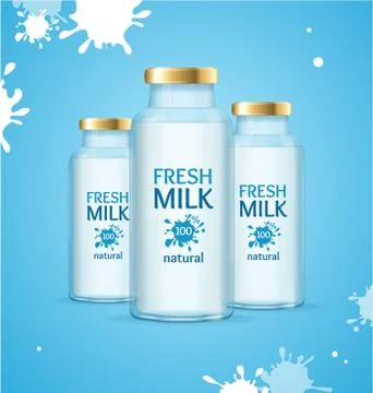 Milk Drink Concept. Vector Stock-Illustration