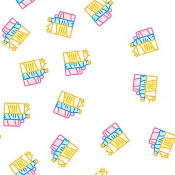 Milk drink vector seamless pattern Illustrazione stock