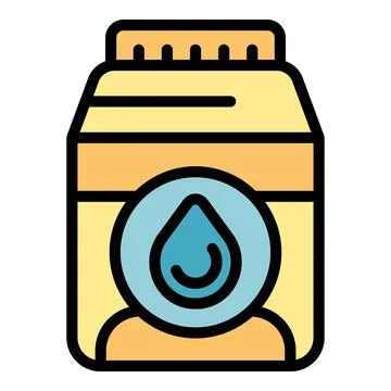 Milk drop pack icon vector flat Stock Illustration