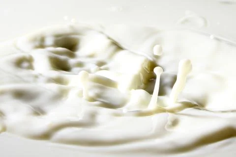 Milk droplet Stock Photos