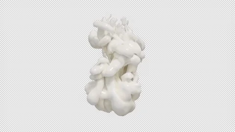 Milk dropping underwater isolated on alpha background 스톡 동영상 237612534