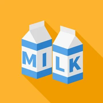Milk flat icon Stock Illustration