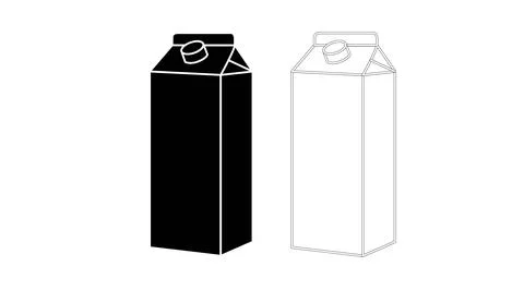 Milk flat icon. Stock Illustration
