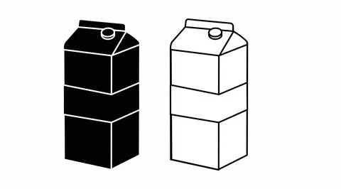 Milk flat icon. Illustrazione stock