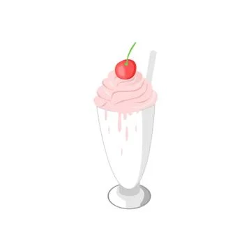Milk Float Drink Beverage Cafe Illustration Stock Illustration