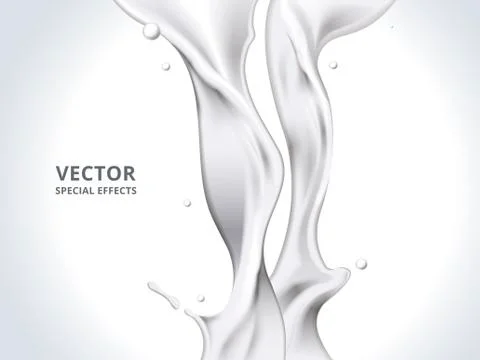 Milk flow elements Stock Illustration