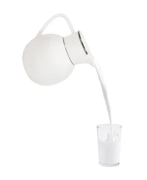 Milk flowing 스톡 사진