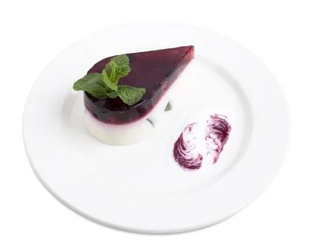 Milk-fruit jelly. Stock Photos