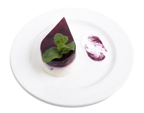 Milk-fruit jelly. Stock Photos