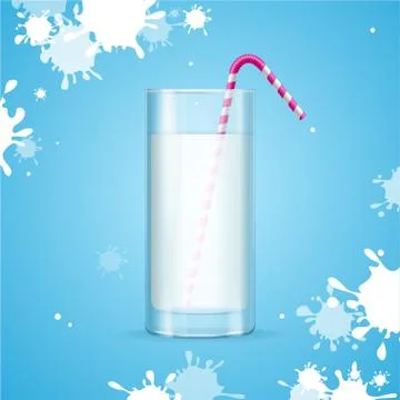 Milk Glass Concept. Vector Stock-Illustration