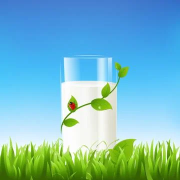 Milk glass Stock Illustration