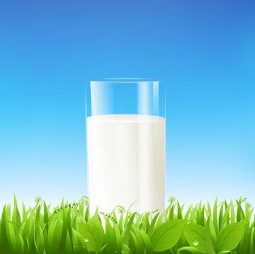 Milk glass Stock Illustration